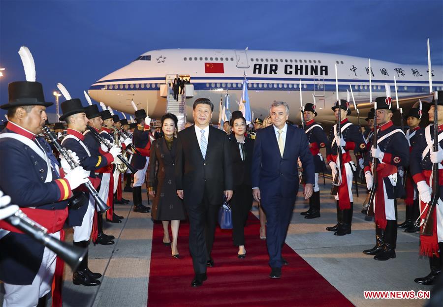 Chinese President Arrives in Argentina for G20 Summit, State